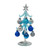 Blown Glass Blue & Silver Glass Christmas Tree