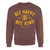 Heather Dark Maroon Bee Happy Long Sleeve Sweatshirt Small