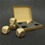 Brushed Stainless Dice Set - Gold