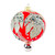 5" Ruby Tapestry Ornament by HeARTfully Yours - Option 1
