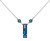 Light Turquoise Architectural Long Simple Necklace - Firefly Jewelry