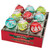 Festive Fete 2.5" Signature Flocked Rounds  (Set of 9) by Christopher Radko  -