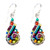 Multi-Color Lavish Long Drop Earrings 7587 - Firefly Jewelry