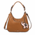 Brown Pink Elephant Sweet Hobo Tote by Chala