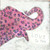 24" x 24" Pink Elephant Art Print by Sugarboo Designs