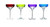 Mixology Assorted Color Champagne Coupe Set of 4 by Waterford