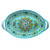 Madrid Turquoise 18" Large Two-Handled Oval Platter by Le Cadeaux
