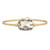 Petite Dylan in Silver Shade Brass Tone Bangle Bracelet by Luca and Danni