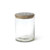 Glass Jar with Wood and Metal Inlay - GG Collection