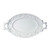 Baroque White Oval Platter with 2 Handles 21.5"L x 12"W - Intrada Italy