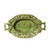 (G) Baroque Green Oval Bowl 15.5"L x 9.5"W - Set of 2 - Intrada Italy