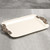 23.75x14.25 in. Rect. Tray w/ Metal Handles-Cream - GG Collection