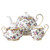 100 Years 1940 English Chintz 3-Piece Teapot, Sugar & Creamer Set by Royal Albert