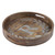 Heritage Mango Wood with Metal Inlay Monogram 20"  Tray - R - GG Collection