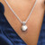 Bezel Set White Seashell Pearl in Rhodium with Chain by John Medeiros - Gift with Purchase