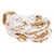 Cream Gold Nuggets & Crystals Bracelet by Gillian Julius