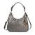 Pewter Metal Slim Cat Sweet Hobo Tote by Chala