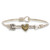 Petite Follow Your Heart Silver Tone Bangle Bracelet by Luca and Danni