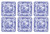 Set of 6 Blue Italian Coasters by Pimpernel