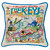 Florida Keys Hand-Embroidered Pillow by Catstudio