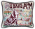 Texas A & M University Embroidered Pillow by Catstudio