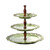 Baroque Green 3-Tiered Cake Plates 13"H - Intrada Italy