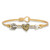 Regular Follow Your Heart Brass Tone Bangle Bracelet by Luca and Danni