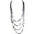 Black Silver Sandblasted Waterfall Necklace by Gillian Julius