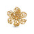 Jay Strongwater Golden Large Flower Scroll Pin