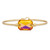 Petite Dylan Brass Tone Bangle Bracelet in Pumpkin by Luca and Danni