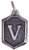 Letter "V" Heroic Insignia Charm by Waxing Poetic