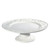 (G) Baroque White Round Footed Platter 5"H x 15.75"D - Intrada Italy
