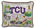 Texas Christian University XL Embroidered Pillow by Catstudio