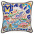 Malibu XL Hand-Embroidered Pillow by Catstudio