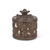 Cream Ceramic Cup with Metal Acanthus Leaf Holder - GG-Collection