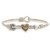 Regular Follow Your Heart Silver Tone Bangle Bracelet by Luca and Danni
