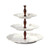 (B) Baroque White 3-Tiered Cake Plates 13"H - Intrada Italy