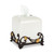 Gold Leaf Tissue Holder with Base - GG Collection