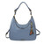 Blue Metal Feather Sweet Hobo Tote by Chala