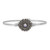 Petite Sunflower Silver Tone Bangle Bracelet by Luca and Danni