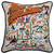 New England XL Hand-Embroidered Pillow by Catstudio