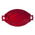 (H) Baroque Red Oval Tray with 2 Handles 21.5"L x 12"W - Intrada Italy