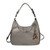 Pewter Metal Feather Sweet Hobo Tote by Chala