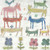 24" x 24" Stacked Animals Art Print by Sugarboo Designs