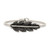 Regular Lucky Feather Silver Tone Bangle Bracelet by Luca and Danni