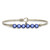 Regular Lapis Blue Pearl Silver Tone Bangle Bracelet by Luca and Danni