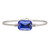 Regular Dylan Silver Tone Bangle Bracelet in Majestic Blue by Luca and Danni