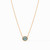 Julie Vos Verona Solitaire Necklace - Gold Iridescent Azure Blue