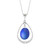 Frosted Blue Oval with Loop Pendant by LeightWorks Wearable Fine Art