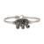 Regular Elephant Silver Tone Bangle Bracelet by Luca and Danni
